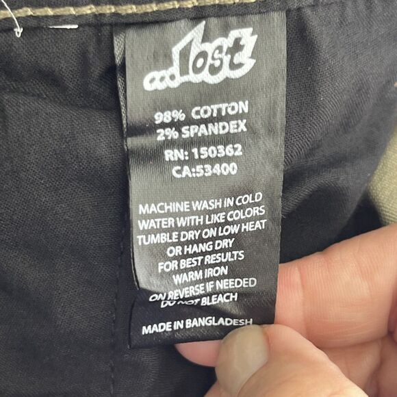 Lost Masters of Mayhem Chino Green Shorts Mens Size 32 Flat Front NWT - Picture 6 of 9